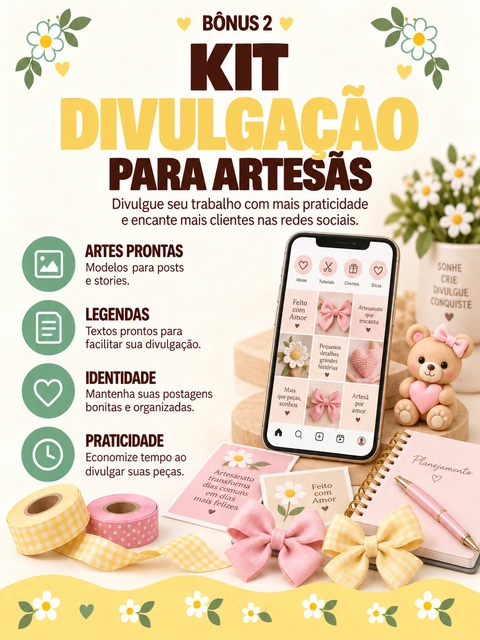 Capa do Bônus #2 — Kit Divulgação para Artesãs