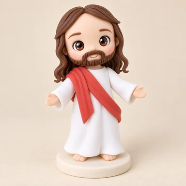 Miniatura de Jesus em biscuit — imagem ilustrativa