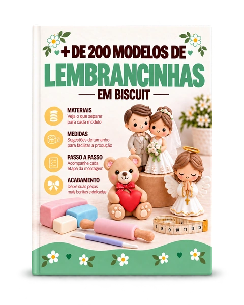 200 Modelos de Lembrancinhas em Biscuit — produto principal
